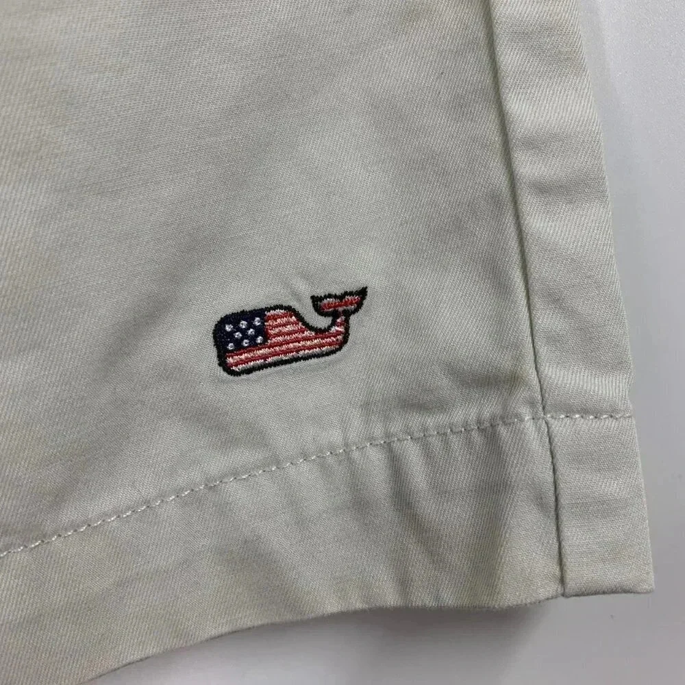 Vineyard Vines‎ Boys Flag Whale Embroidered Cotton Breaker Shorts Size 12